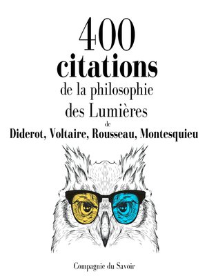 cover image of 400 citations de la philosophie des Lumières